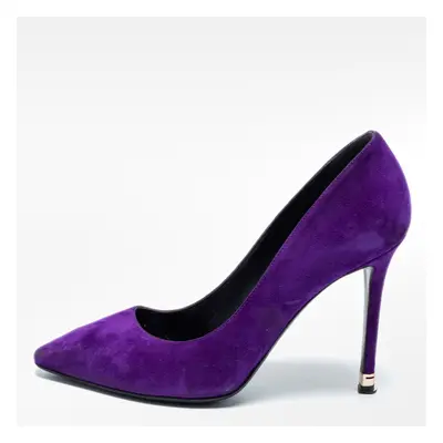 Nicholas Kirkwood Purple Suede Pointed Toe Pumps Size