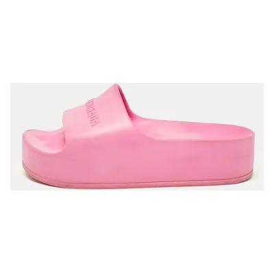 Balenciaga Pink Rubber Platform Chunky Sandals Size