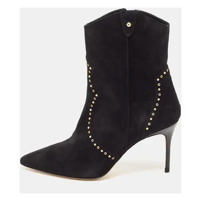 CH Carolina Herrera Black Suede Ankle Length Boots Size