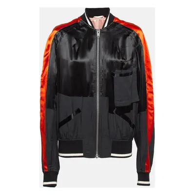 Haider Ackermann Black Satin Bomber Jacket