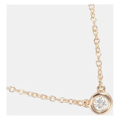 Tiffany & Co. 18K Rose Gold Diamond by the Yard Station Pendant Necklace