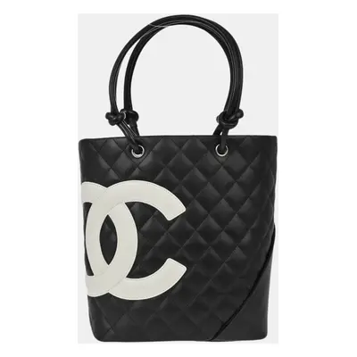 Chanel Black Calfskin Cambon Ligne Tote Handbag