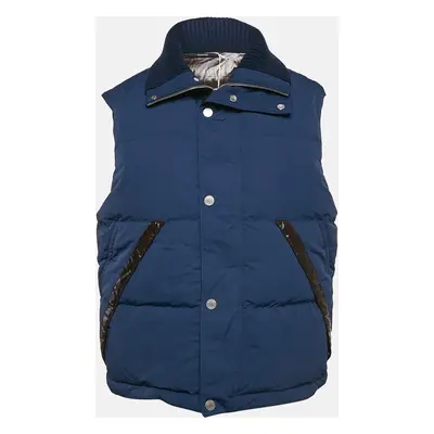 Hermès Navy Blue Synthetic Puffer Vest