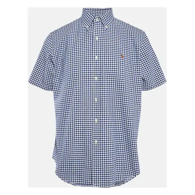 Ralph Lauren Blue/White Gingham Check Cotton Short Sleeve Shirt