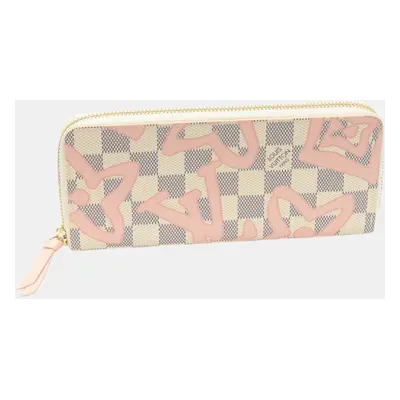 Louis Vuitton Pink Canvas Damier Azur Wallet