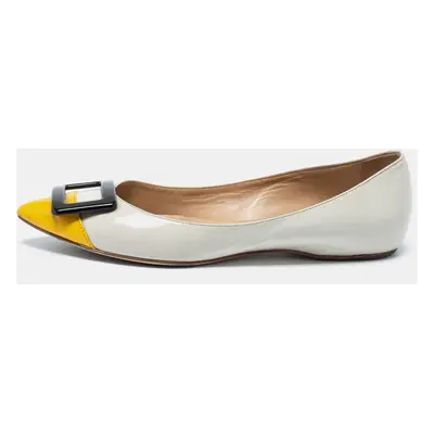 Roger Vivier Tri-Color Patent Leather Trompette Ballet Flats Size