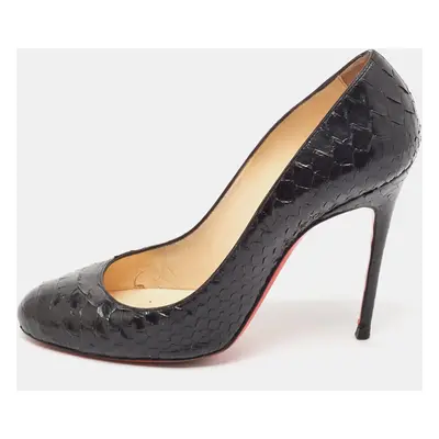 Christian Louboutin Black Python Leather Fifi Pumps Size