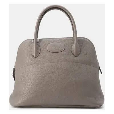 Hermes Etain Taurillon Clemence Bolide bag Size