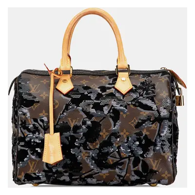 Louis Vuitton Brown Monogram Fleur De Jais Sequins Speedy