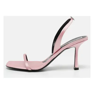 Alexander Wang Pink Satin Ivy Slingback Sandals Size