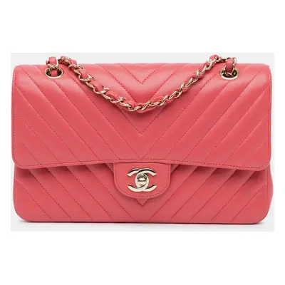 Chanel Medium Classic Chevron Lambskin Double Flap