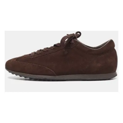 Tod's Brown Suede Lace Up Sneakers Size 39.5