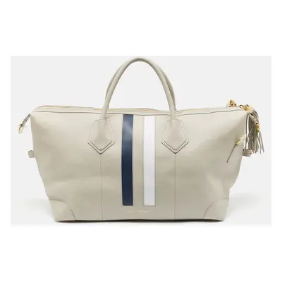 3.1 Phillip Lim Grey Leather Stripe Duffel Bags