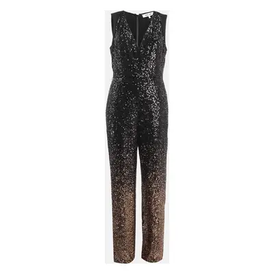 Diane Von Furstenberg Black Sequin Embellished Eryn Jumpsuit