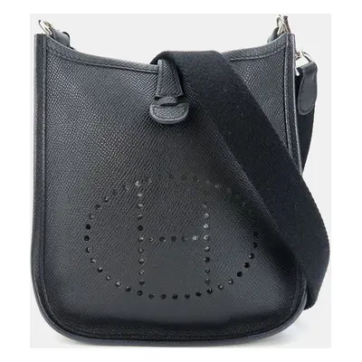 Hermes Black Leather Evelyn Tpm Epsom Shoulder Bag