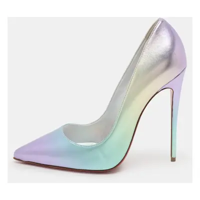 Christian Louboutin Metallic Iridescent Leather So Kate Pumps Size