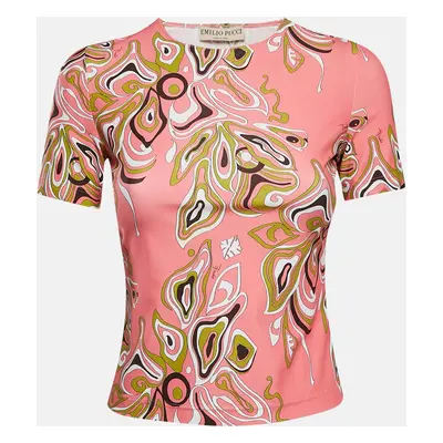 Emilio Pucci Pink Fluilio Print Jersey T-Shirt