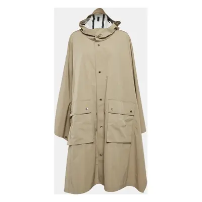 Emporio Armani Khaki Green Hooded Trench Coat