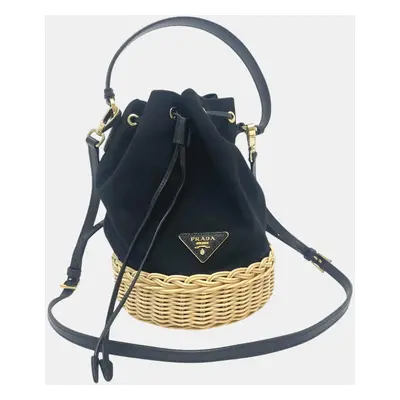 Prada Black Triangle Logo Hand Bag