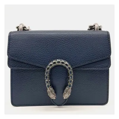 Gucci Navy Blue Leather Dionysus Crossbody bag