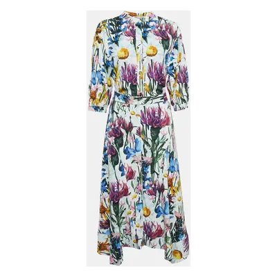 Stella McCartney Multicolor Floral Print Stretch Crepe Maxi Dress