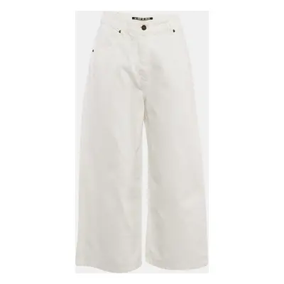 Jacquemus White Denim Le Coup de Soleil Wide Leg Jeans M/Waist 32"