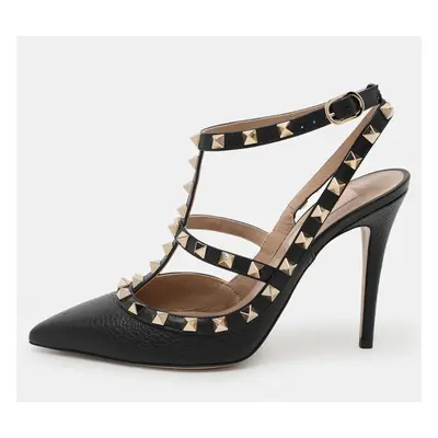 Valentino Black Leather Rockstud Pumps Size