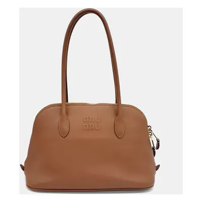 Miu Miu Brown Leather Shoulder Bag