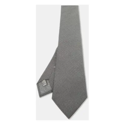 Dior Homme Grey Patterned Silk Classic Tie