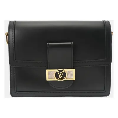 Louis Vuitton Black Leather Dauphine Mm Chain Shoulder Bag