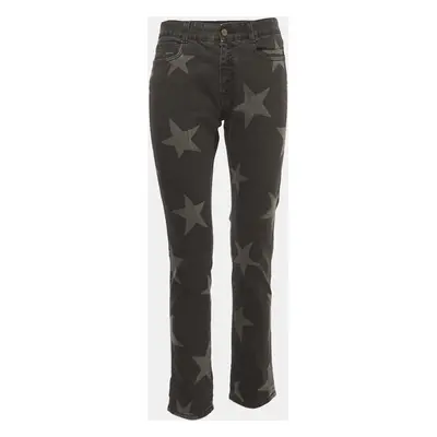 Stella McCartney Black Washed Stars Print Denim Jeans Waist 26"