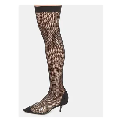 Stella McCartney Black Mesh and PVC Sock Pumps Size