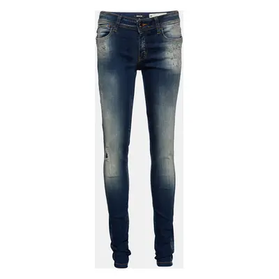 Just Cavalli Denim Skinny Leg Distressed Jeans