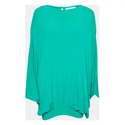 See by Chloe Green Jersey Draped Oversized Top