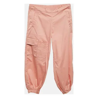 Fendi Kids Pink Stretch Satin Jogger Pants Yrs