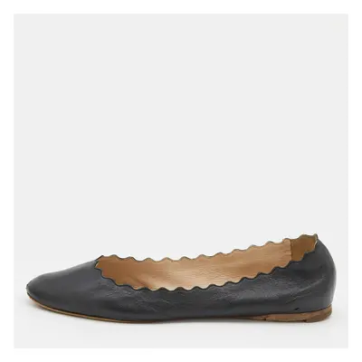 Chloe Black Leather Lauren Ballet Flats Size