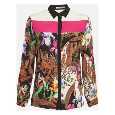 Etro Multicolor Floral Print Silk Long Sleeve Shirt