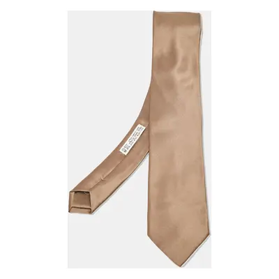 Brioni Brown Satin Traditional Tie