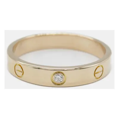 Cartier 18K Pink Gold Diamond Mini Love Ring EU