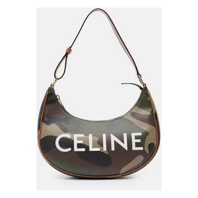 Celine Coated Canvas Camouflage Ava Shoulder Bag