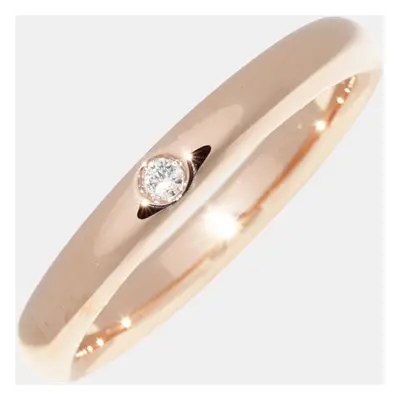 Tiffany & Co. 18K Rose Gold Diamond Stacking Band Ring EU 51.5