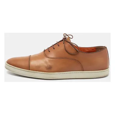 Santoni Brown Leather Lace Up Derby Size 45.5