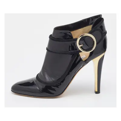 Jimmy Choo Black Patent Leather Chicago Ankle Boots Size