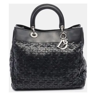 Dior Woven Lambskin Lady Dior Avenue Tote