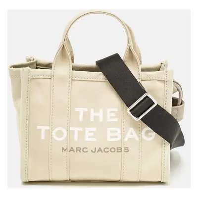 Marc Jacobs Beige/Light Green Canvas The Tote Bag