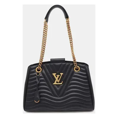 Louis Vuitton Noir Calf Leather New Wave Chain Tote Bag