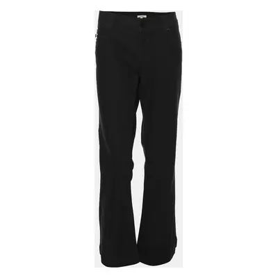 Burberry Black Stretch Cotton Blend Flared Pants