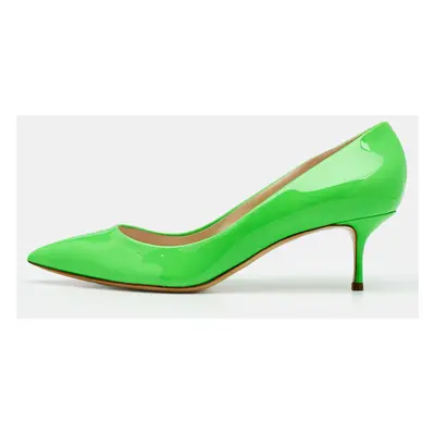 Casadei Neon Green Patent Leather Pumps Size