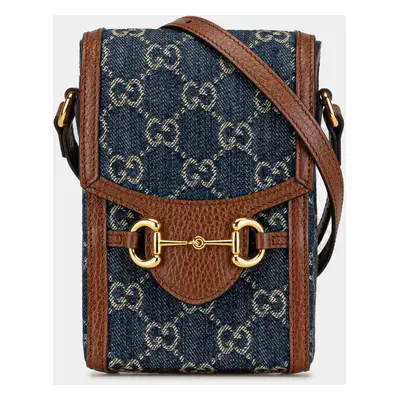 Gucci Mini GG Denim Horsebit Crossbody