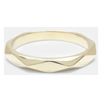 Boucheron 18K Yellow Gold Facette Band Ring EU